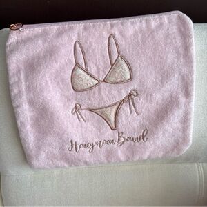 Honeymoon Bound Pink Terry Lingerie Swimsuit Travel Bag
